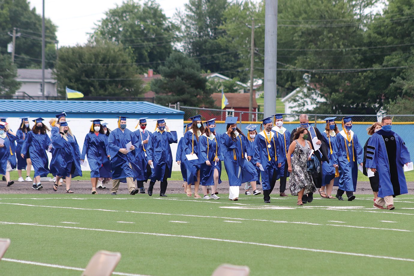 Graduating Athenians enter with Pomp and Circumstance on Saturday to finally take part in long-delayed 2020 graduation ceremonies.